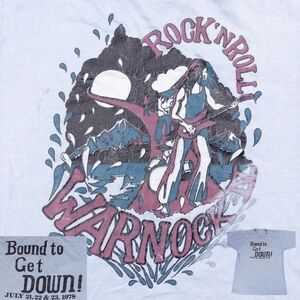 Vintage 70s Rock Festival Single Stitch Tee Warnock 1978 Small Band Music 1970s